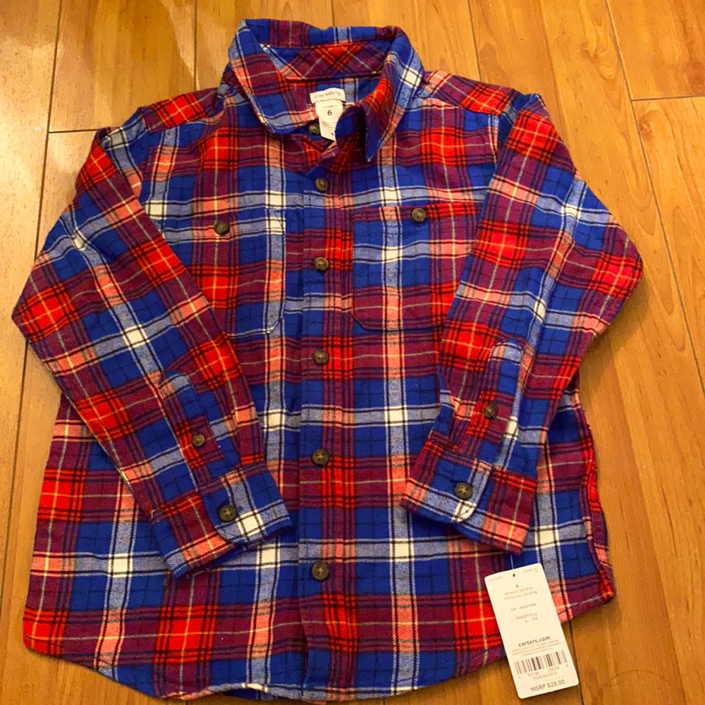 Carter’s long sleeve flannel size 6